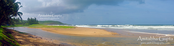 Backwaters at the entrance of Bhandarpule  beach