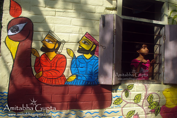 Wall Painting displaying events from Mangalkavyas at Naya