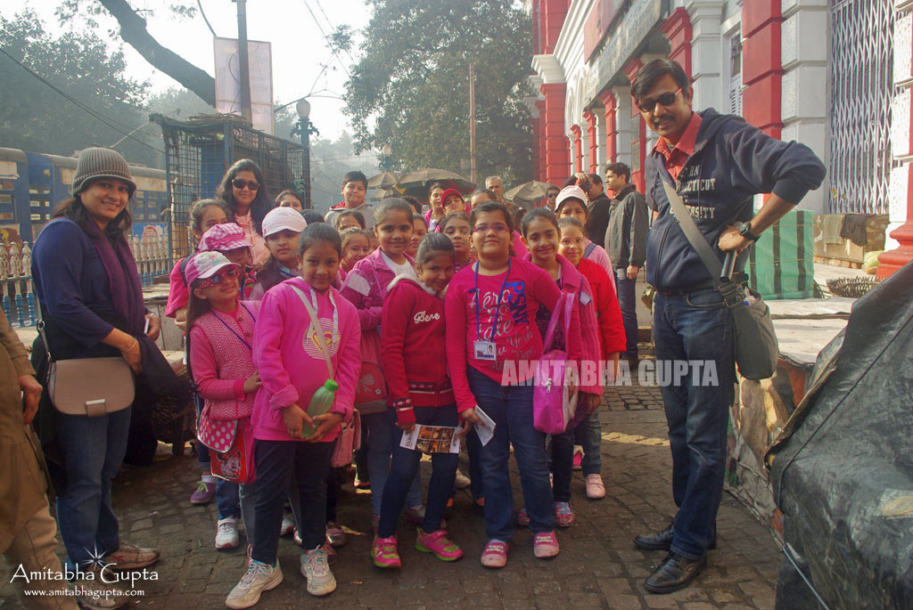 Ritwick Ghosh during one of his walking tour in Calcutta